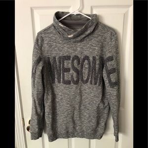 Cat & Jack “Awesome” Sweatshirt, Gray, Size 16 (kids)
